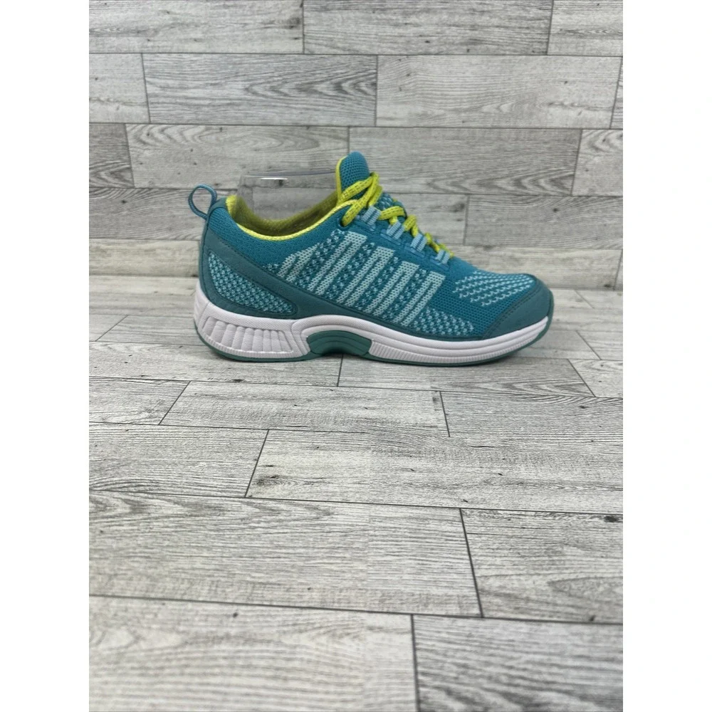 Biofit Orthofeet 986 Blue Teal‎ Yellow Orthopedic Walking Shoes Women Size 5.5 W